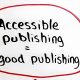 Sign saying" Accessible Publishing=Good Publishing"