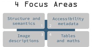 Table showing the 4 Focus Areas as described in the text above