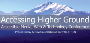 AHG Conference banner featuring conference information against a backdrop of a snow covered mountain