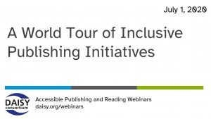 World Tour of Inclusive Publishing Initiatives opening slide