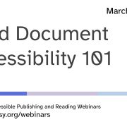 Word Document Accessibility 101 opening slide