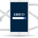 cellphone with ebsco name displayed and various icons extending from the sides to represent a swiss army knife effect
