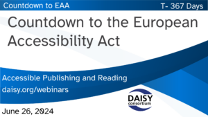 Countdown to the European Accessibility Act webinar opening slide