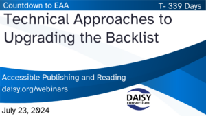 Technical Approaches to Upgrading the Backlist title slide