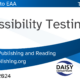 Accessibility Testing webinar title slide