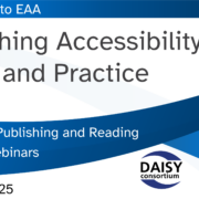 Publishing Accessibility Policy and Practice webinar title slide